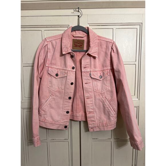 Levi’s size XS womens pink denim jean jacket - Picture 1 of 6